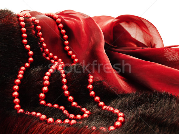  fashion red necklace Stock photo © SRNR