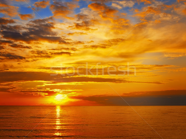 Sonnenuntergang Meer hellen Wasser Sonne Natur Stock foto © SRNR