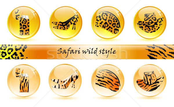 wild pattern glossy balls Stock photo © SRNR