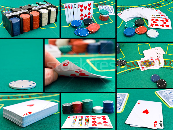 Casino ingesteld verschillend foto kaart spel Stockfoto © SRNR