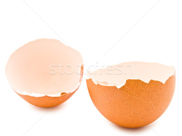 Cáscara de huevo blanco huevo comer cocinar frescos Foto stock © SRNR