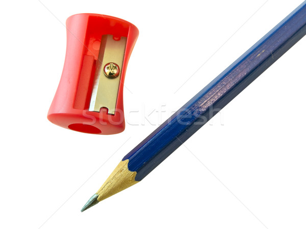 Izolált ceruza ceruzahegyező fa kék tárgy Stock fotó © SRNR