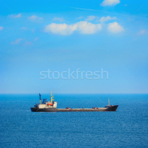 Trocken Frachtschiff schwarz Meer Wasser Natur Stock foto © SRNR