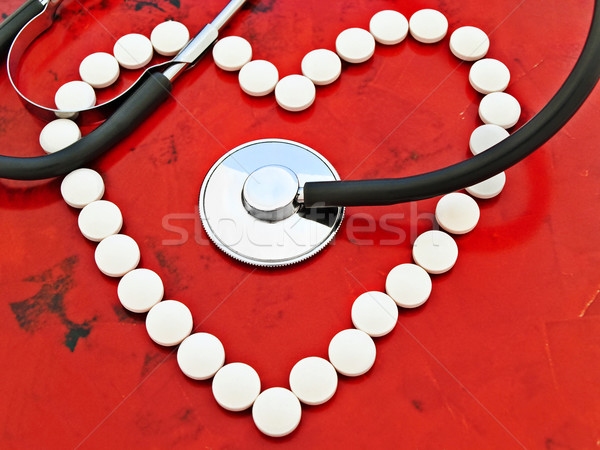 stethoscope and pills Stock photo © SRNR