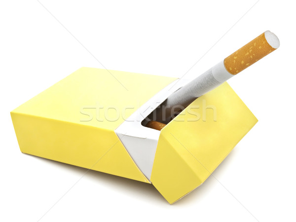 ストックフォト: たばこ · ボックス · 写真 · 白 · 危険 · 悪い