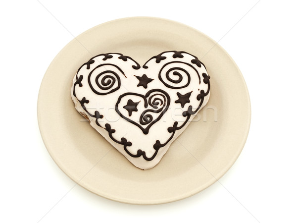 Stock photo: heart spice cake