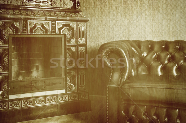 椅子 壁爐 老照片 房間 牆 家 商業照片 © SRNR