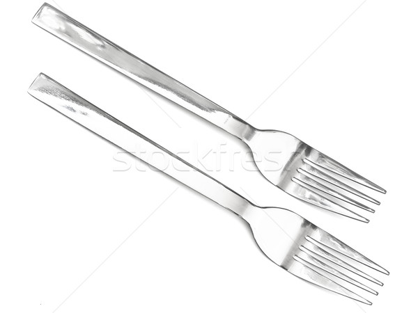 Twee zilver metaal tools dienst eten Stockfoto © SRNR