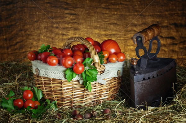 Harvest of Cherry Tomatoes Stock photo © SRNR