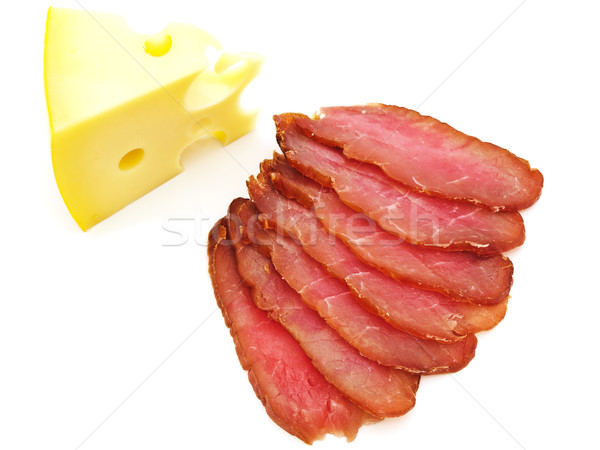 Hús sajt piros füstölt citromsárga kövér Stock fotó © SRNR