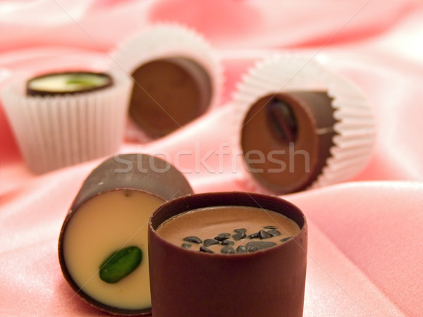 Bonbons soie différent chocolat rose bonbons [[stock_photo]] © SRNR