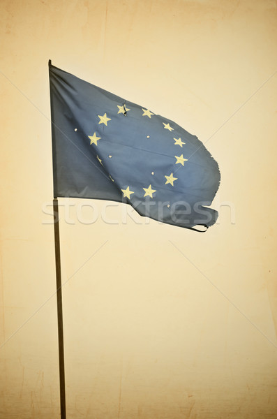 Eu vlag europese verscheidene bullet vintage Stockfoto © SRNR