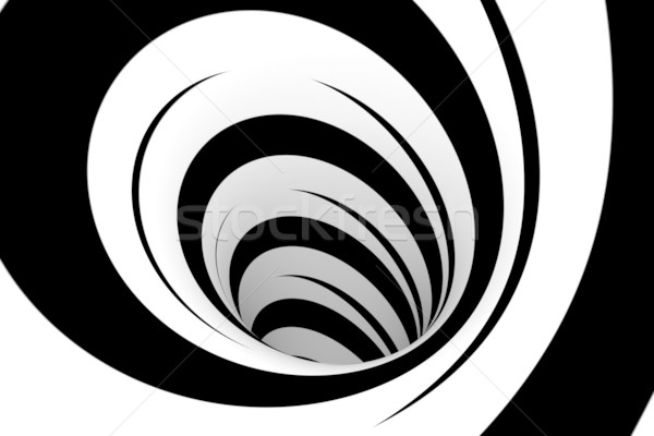 Abstract black and white spiral Stock photo © SSilver