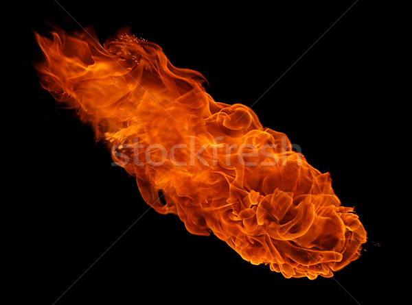 Ateş topu soyut dizayn arka plan kırmızı siyah Stok fotoğraf © SSilver