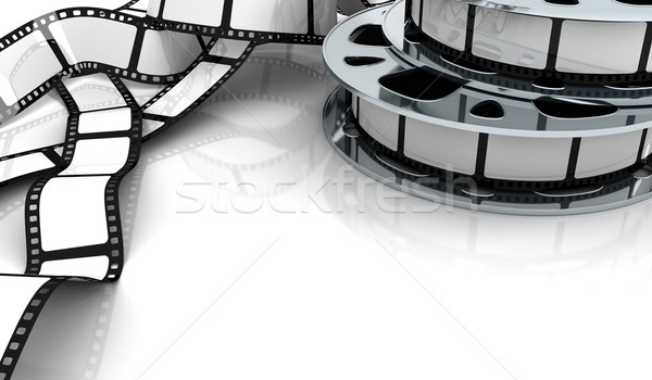 Film ontwerp ruimte scherm zwarte witte Stockfoto © SSilver