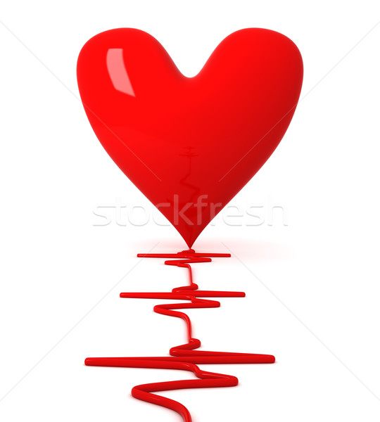 [[stock_photo]]: Battement · de · coeur · amour · médecine · science · rouge · vague
