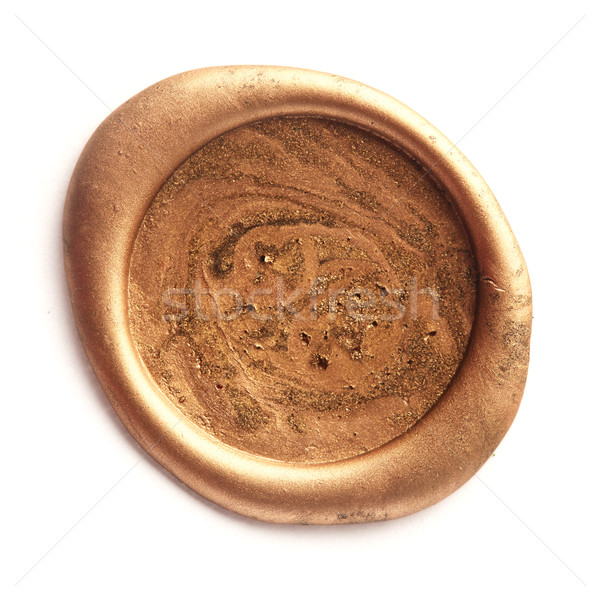 Ouro cera selar isolado branco vermelho Foto stock © SSilver