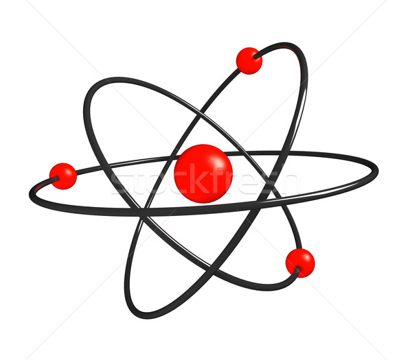 Atom medizinischen Wissenschaft weiß chemischen nuklearen Stock foto © SSilver
