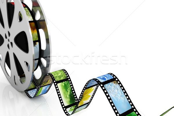 Stockfoto: Film · ontwerp · frame · zwarte · witte · studio