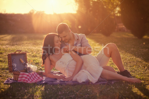 çekici çift romantik tarih Stok fotoğraf © Steevy84