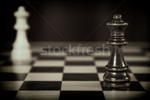 Hopeloos vintage stijl foto schaakbord sport Stockfoto © Steevy84