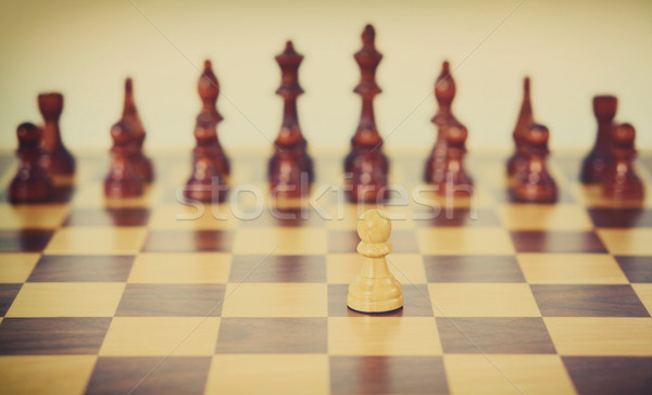 безнадежный Vintage стиль фото шахматная доска спорт Сток-фото © Steevy84
