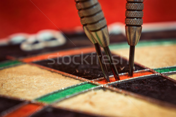 20 Jahrgang Stil Foto drei Darts Stock foto © Steevy84