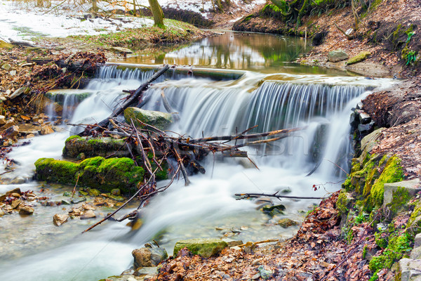Wiosną mini wodospad miejsce charakter rezerwa Zdjęcia stock © Steevy84