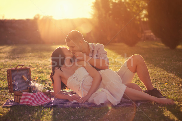 çekici çift romantik tarih Stok fotoğraf © Steevy84