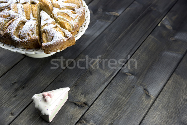 Tradizionale italiana torta di mele tavolo in legno legno frutta Foto d'archivio © stefanoventuri