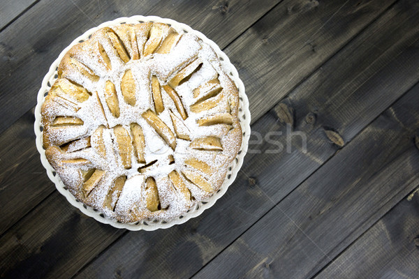 Tradizionale italiana torta di mele tavolo in legno legno frutta Foto d'archivio © stefanoventuri