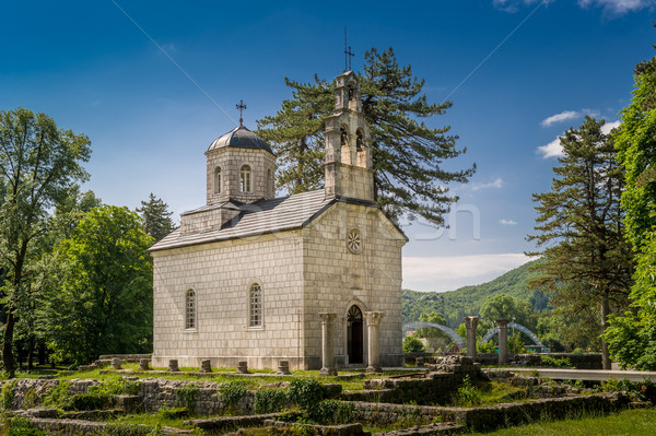 Kościoła Czarnogóra sąd starożytnych budynku starówka Zdjęcia stock © Steffus