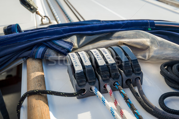 Sailing yacht ropes Stock photo © Steffus