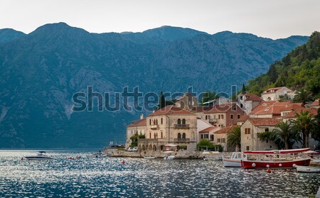 Stock foto: Alten · Dorf · Altstadt · Meer · Berge · Landschaft