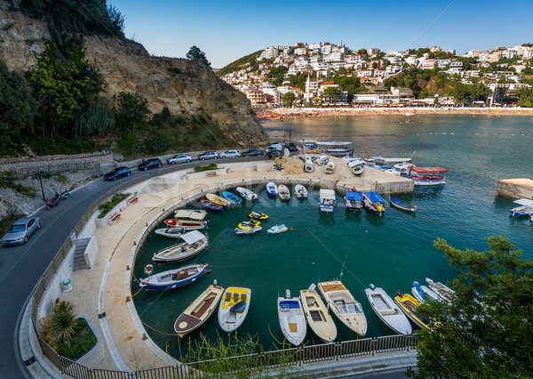 Wenig Fischerei Boote marina Montenegro Pier Stock foto © Steffus