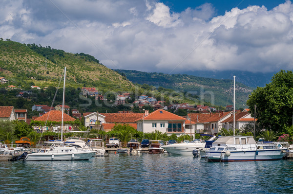 Mały jacht marina żeglarstwo łodzi krajobraz Zdjęcia stock © Steffus