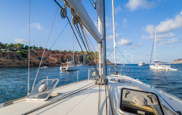 Segeln Yacht Deck Boote Ansicht Stock foto © Steffus