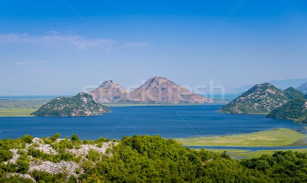 Skadar lake national park landscape. Lake, Crnojevica river and beautiful mountains of Montenegro. Stock photo © Steffus