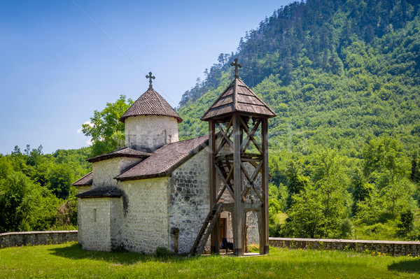 Stok fotoğraf: Eski · manastır · ortodoks · gökyüzü · Bina · dağ