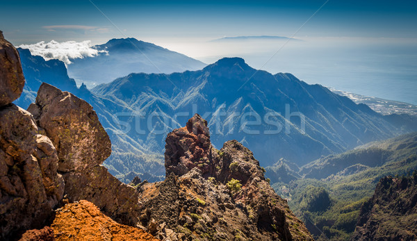 Volcanic mountains landscape. Stock photo © Steffus