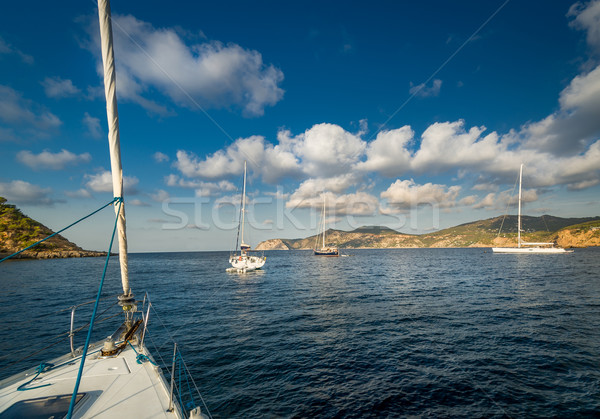 Sailing yachts anchorage Stock photo © Steffus