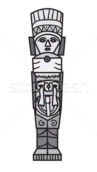 Stone ornament in style of the Maya. Stock photo © Stellis