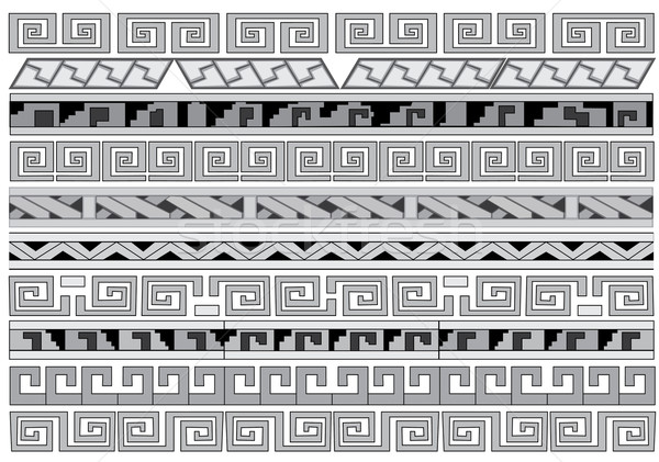 Naadloos vector ornamenten textuur ontwerp zwarte Stockfoto © Stellis