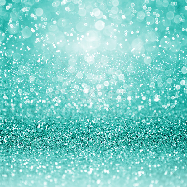 Teal Turquoise Aqua Glitter Confetti Birthday Christmas Party Ba Stock photo © Stephanie_Zieber