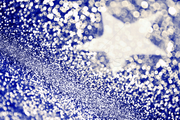 Stock foto: Glitter · Sterne · abstrakten · blau · Himmel