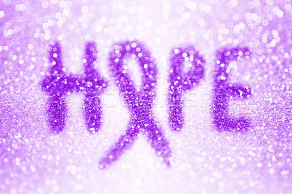 Przemoc w rodzinie świadomość streszczenie raka fioletowy nadzieję Zdjęcia stock © Stephanie_Zieber