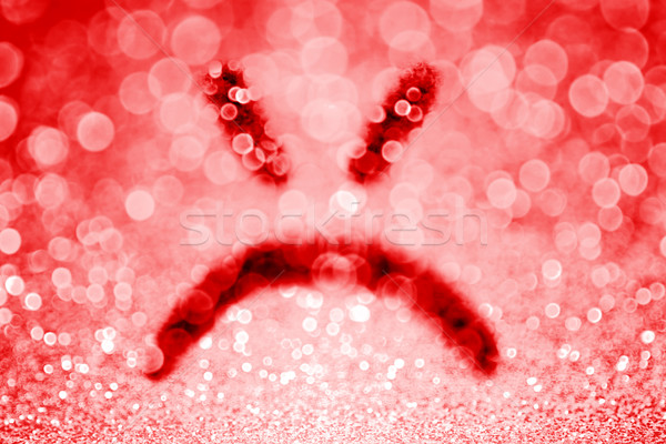 Zły gniew twarz streszczenie czerwony mad Zdjęcia stock © Stephanie_Zieber