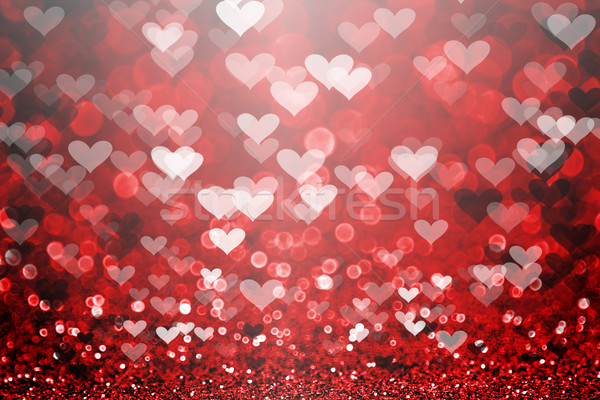 Piros Valentin nap nap csillámlás szív csillog Stock fotó © Stephanie_Zieber