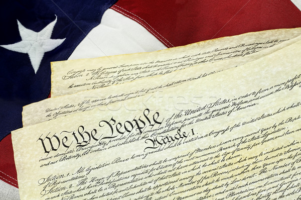 Amerikai alaptörvény zászló felső törvény csillag Stock fotó © StephanieFrey
