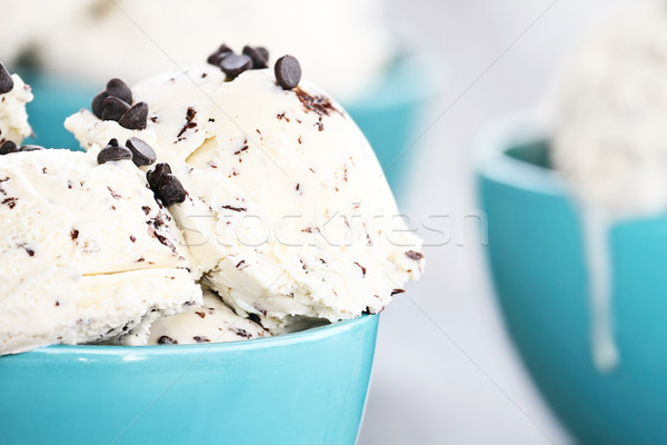 Delicious Chocolate Chip Ice Cream Stock photo © StephanieFrey